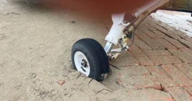 Close save for Chirag Paswan in Ujiarpur after the helicopter’s wheel sinks into the soft surface of the helipad.