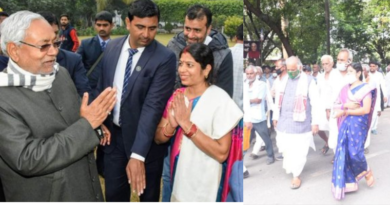 RJD released the photographs of Sanjeev Mukhiya wife and NDA leaders on Monday