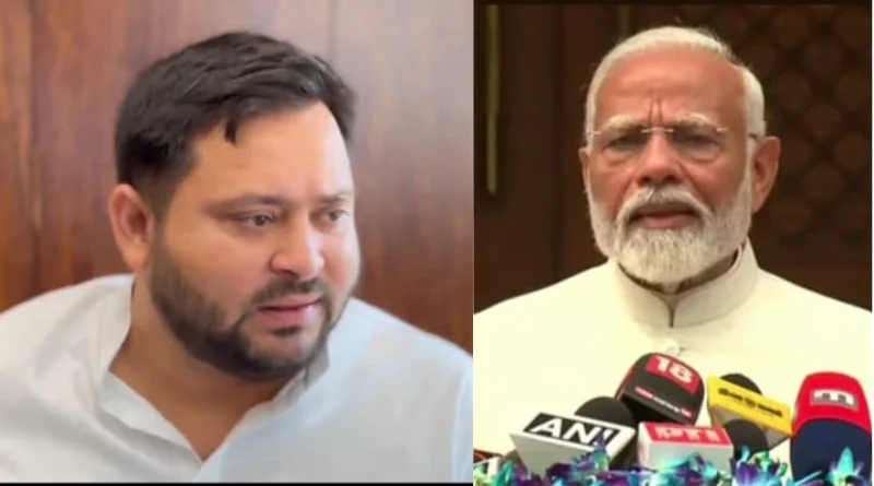 Tejashwi Yadav asked Prime Minister Modi to reply on 33 crime incidents in Bihar post-Lok Sabha poll.