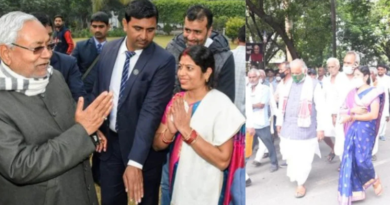 RJD released the photographs of Sanjeev Mukhiya wife and NDA leaders on Monday.