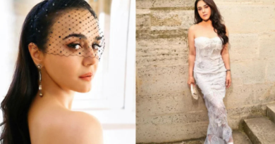 Actress Preity Zinta at a couture show of fashion designer Rahul Mishra in Paris.