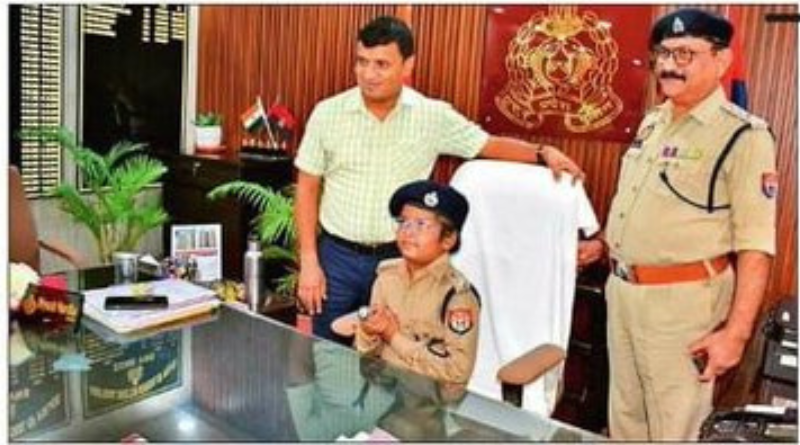 A 9-year-old cancer-stricken child became ADG Varanasi zone for a day