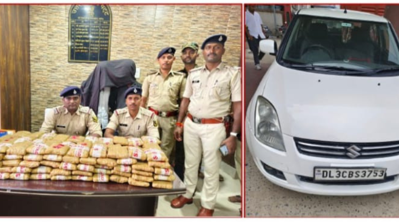 Gopalganj police arrested two smugglers with 71.14 kg charas.