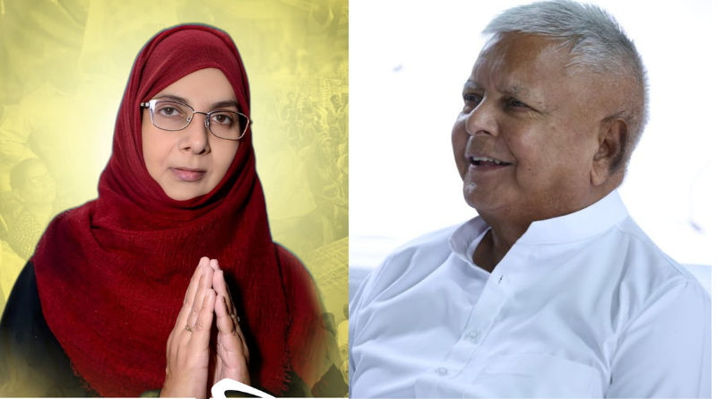 Hena Shahab met with Lalu-Tejashwi in Patna.