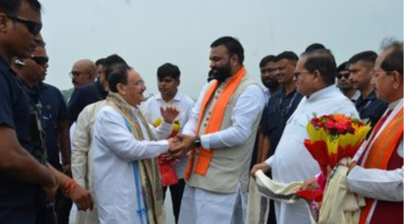 JP Nadda arrived in Patna to inaugurate five new health facilities.