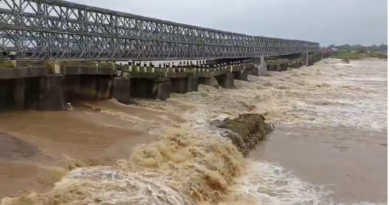 A Bailey bridge was damaged in Jamui