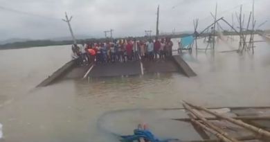 A culvert collapsed in Bhagalpur district of Bihar.