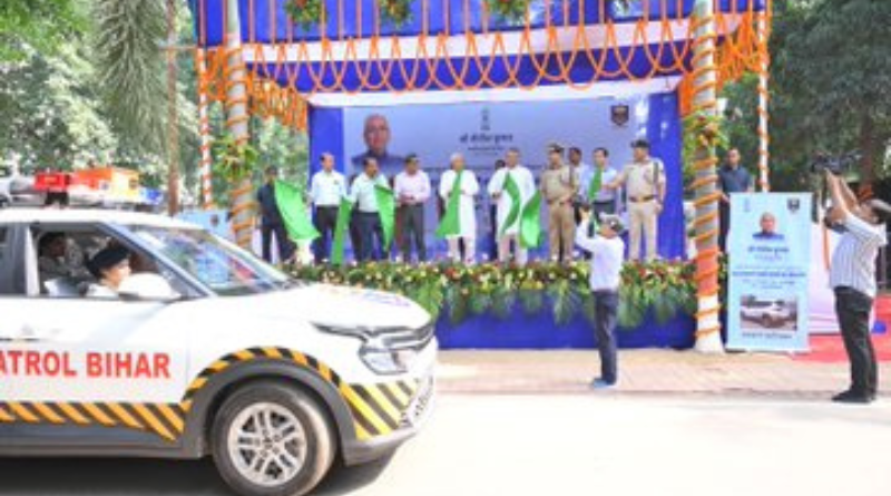 Great news for commuters: 38 highway patrolling vehicles were flagged off by Nitish Kumar.