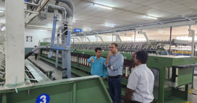 A delegation of the industry department visited Tamilnadu to study advanced technology in the textile sector.