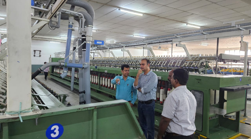 A delegation of the industry department visited Tamilnadu to study advanced technology in the textile sector.