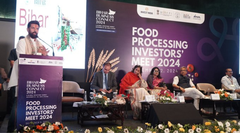 Chirag Paswan said the food processing sector has a great potential in Bihar during Investor Meet 2024.