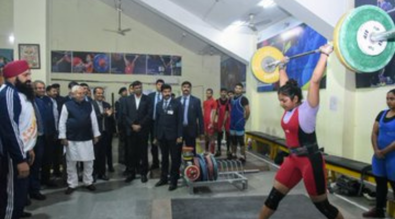 Nitish Kumar encouraged athletes at Patliputra Sports Complex before the Mashal event starting on December 9.