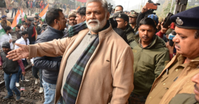 Pappu Yadav and his aides blocked the railway operation for the cancellation of the 70th PT exam.