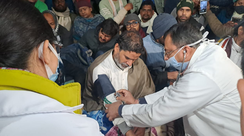 Prashant Kishor has mild symptoms of dehydration and bronchitis on day 3 of the hunger strike.