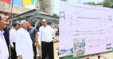 CM Nitish Kumar inspects the Mithapur-Mahuli elevated road and Punpun suspension bridge projects.