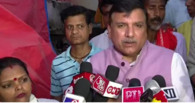 AAP MP Sanjay Singh protested over bulldozer action in Patna and announced to contest all 243 seats in Bihar.