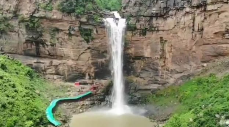 Tutla Bhawani Waterfall: tourist movement suspended as water flow turns dangerous.