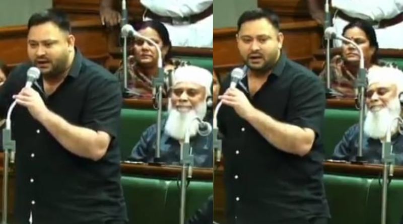 Uproar over Tejashwi Yadav’s monkey remark in the Bihar Assembly.