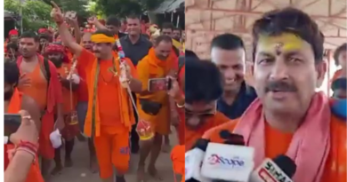 Manoj Tiwari begins 110 km Kanwar Yatra to Baidyanath Dham, blends devotion with political message.
