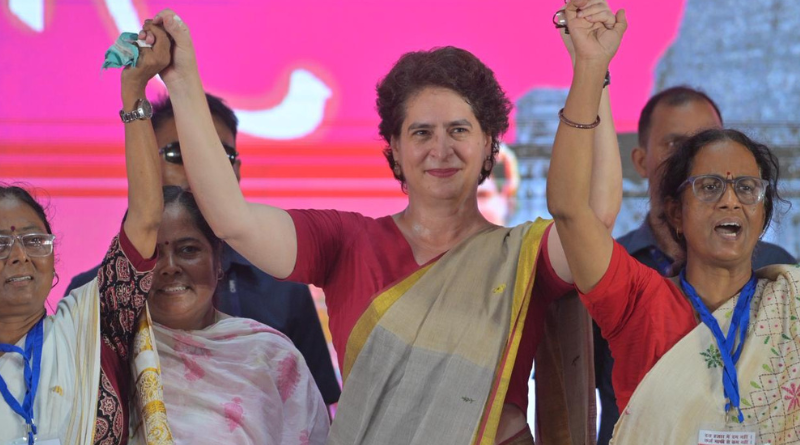 Priyanka Gandhi interacts with over 3,000 women in Patna and promises empowerment measures.