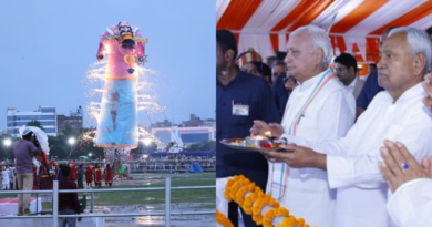 Vijayadashami was celebrated at Patna’s Gandhi Maidan, and rain disrupted the Ravana Vadh ceremony.