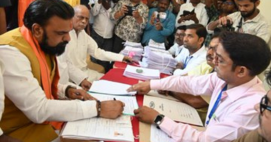 Samrat Choudhary filed a nomination from the Tarapur Assembly constituency to contest the Bihar polls 2025.