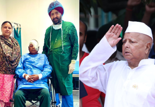 Lalu Prasad Yadav undergoes successful cataract and retina surgery in New Delhi.