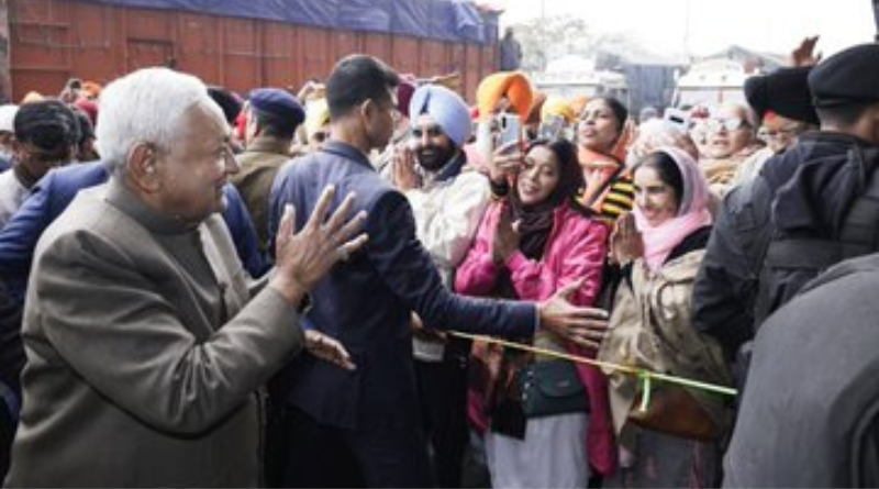 CM Nitish Kumar reviews facilities for the 359th Prakash Parv of Guru Govind Singh Ji in Patna Sahib.