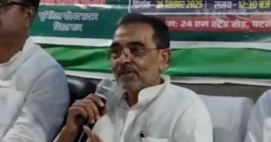 Upendra Kushwaha dismissed splits rumours in RLM, snap at media over questions.