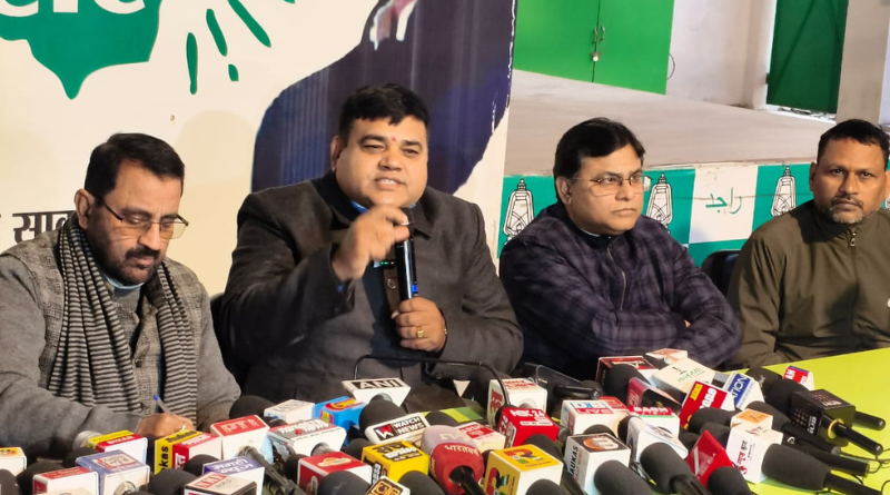 Shakti Singh Yadav alleged that Bihar is drowning in debt post Rs 10,000 distributions to over 1.50 crore beneficiaries.