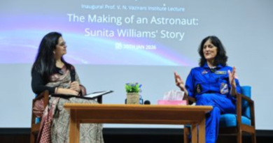 IIT Delhi’s Dogra Hall resonates with admiration as Sunita Williams inspires with a space journey.
