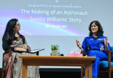 IIT Delhi’s Dogra Hall resonates with admiration as Sunita Williams inspires with a space journey.