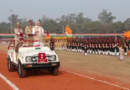 Governor Arif Mohammad Khan takes the salute at the grand 77th Republic Day parade at Gandhi Maidan, Patna.