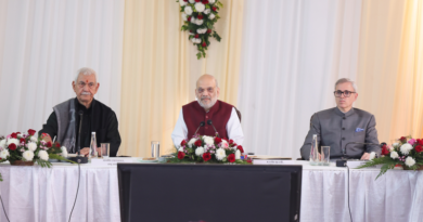 Amit Shah chairs a high-level review meeting on development projects in Jammu & Kashmir.