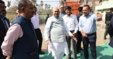 Nitish Kumar inspected the Saidpur and Bakarganj drain projects, directed officials to expedite works.