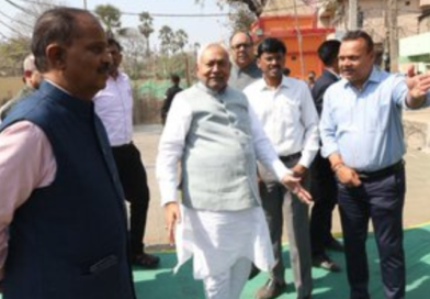 Nitish Kumar inspected the Saidpur and Bakarganj drain projects, directed officials to expedite works.