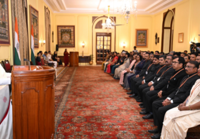 LBSNAA IAS officers call on Droupadi Murmu at Rashtrapati Bhavan.