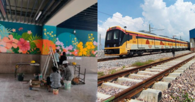 Finishing touches underway at Malahi Pakdi Metro Station of Patna Metro.