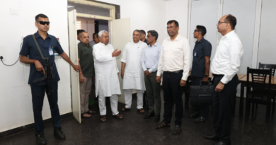 Nitish Kumar reviews skill development programs at the BIPARD Skill Park in Patna.