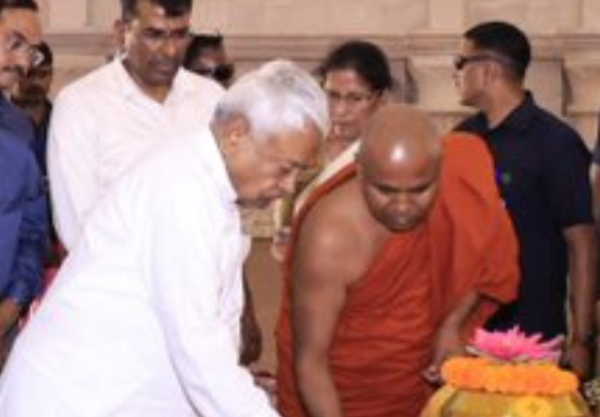 Nitish Kumar inaugurated the Buddha Samyak Darshan Museum-cum-Memorial Stupa in Vaishali.