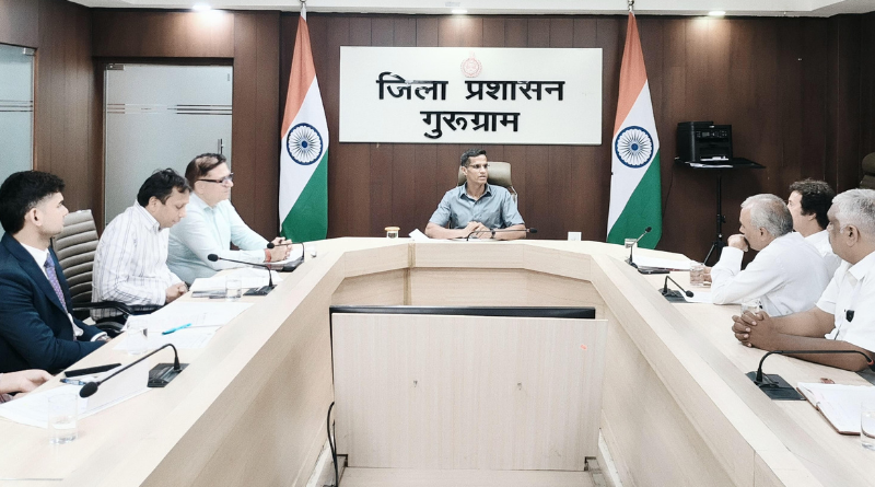 DC Uttam Singh urges traders to enroll in insurance schemes; legal aid services are reviewed in Gurugram.