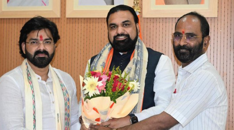 Pawan Singh meets Bihar CM Samrat Choudhary ahead of MLC nomination; expresses gratitude to BJP leadership.
