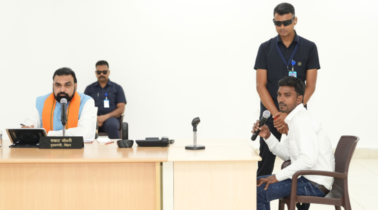 Samrat Choudhary directs the time-bound resolution of public grievances at the Sahyog program.